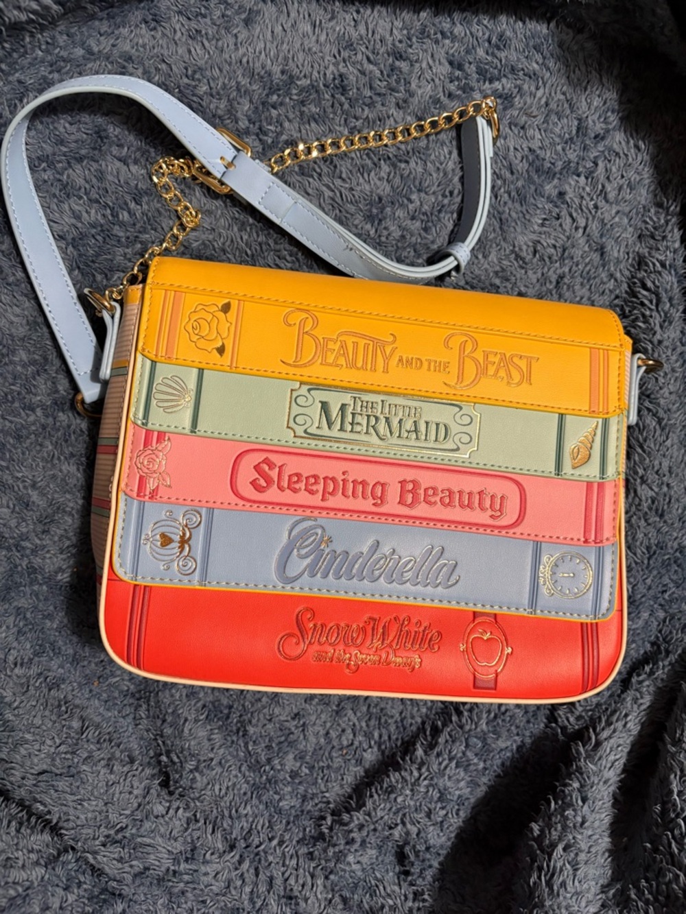 Disney Stacked Princess Storybook Crossbody Bag - Yellow, Green, Pink, Blue, Red